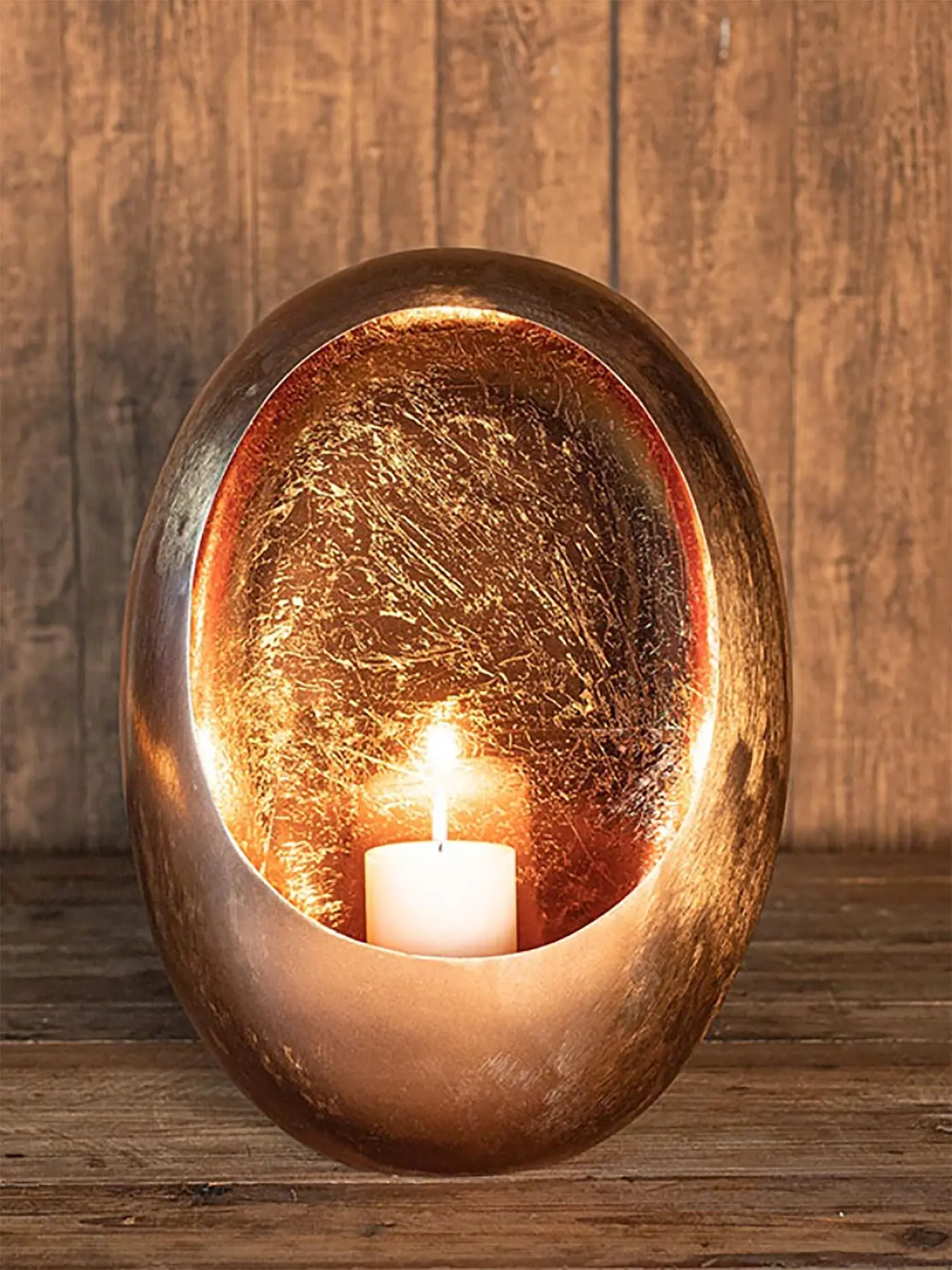 COUNTRYFIELD | Teelichthalter EGGY Medium 11x21x29cm Kupfer | 